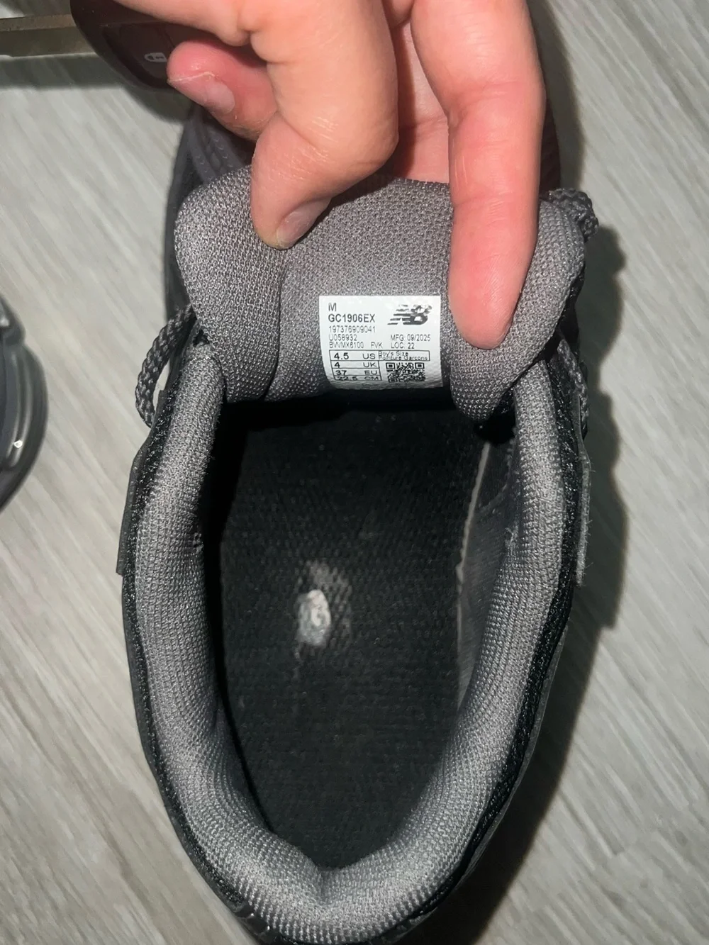 New Balance Kids' Black and Gray Lace-Up Sneakers